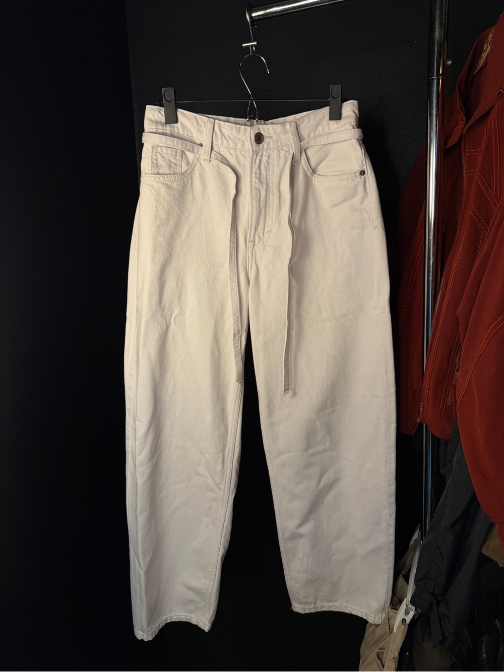 H&M Women's White Straight-Leg Jeans